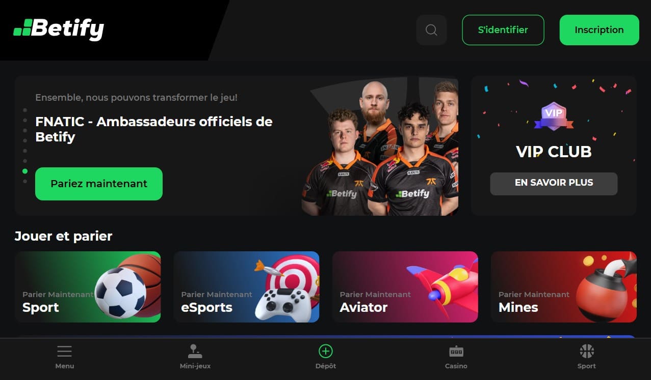 Découvrez le Meilleurs Betify Casino Code Promo Bonus sans Dépôt PANDA30 en France sur Application